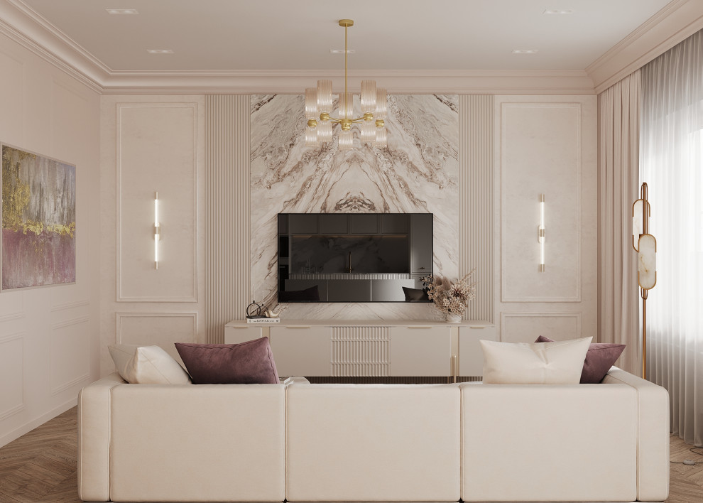 Проект Кухни-гостиной, 31 кв.м  ЖК "Настоящее", Москва