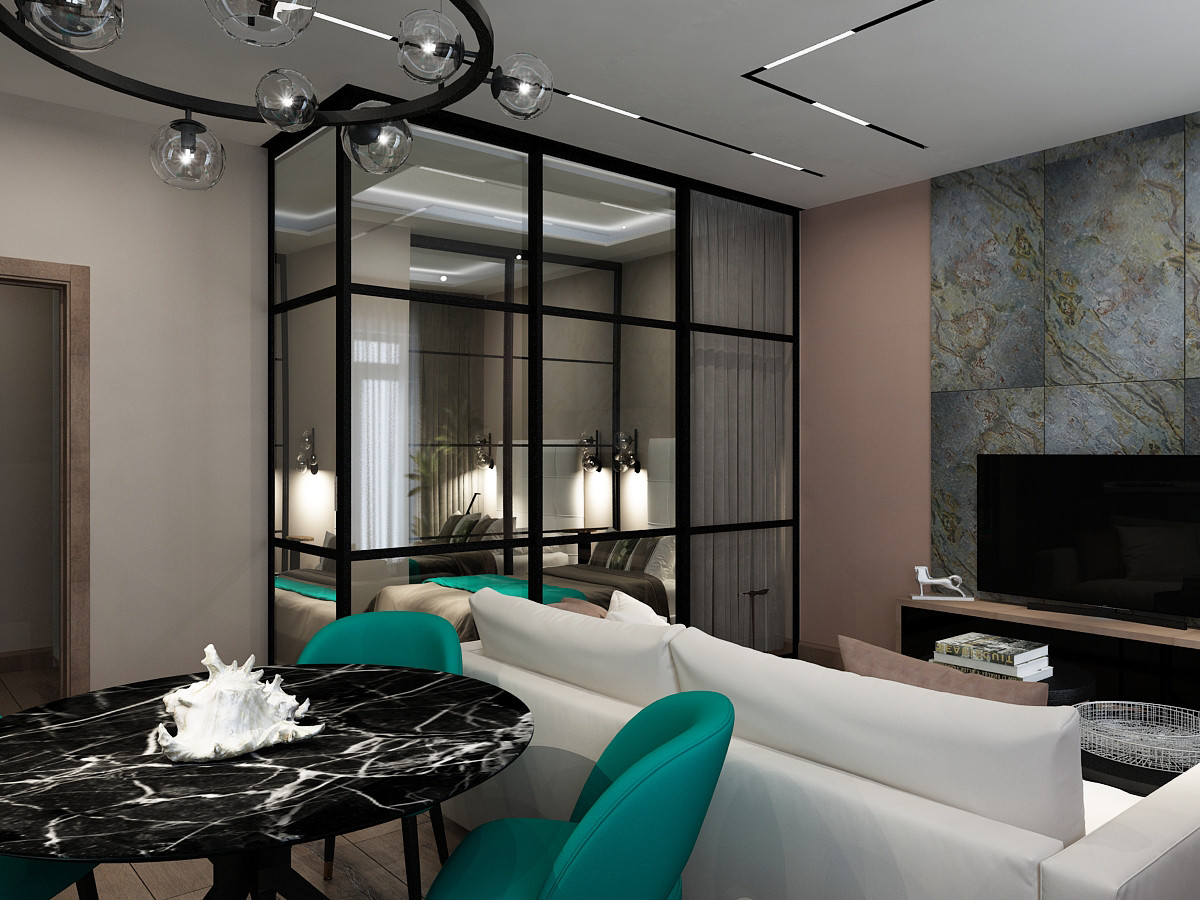Квартира в современном стиле в разных вариантах исполнения