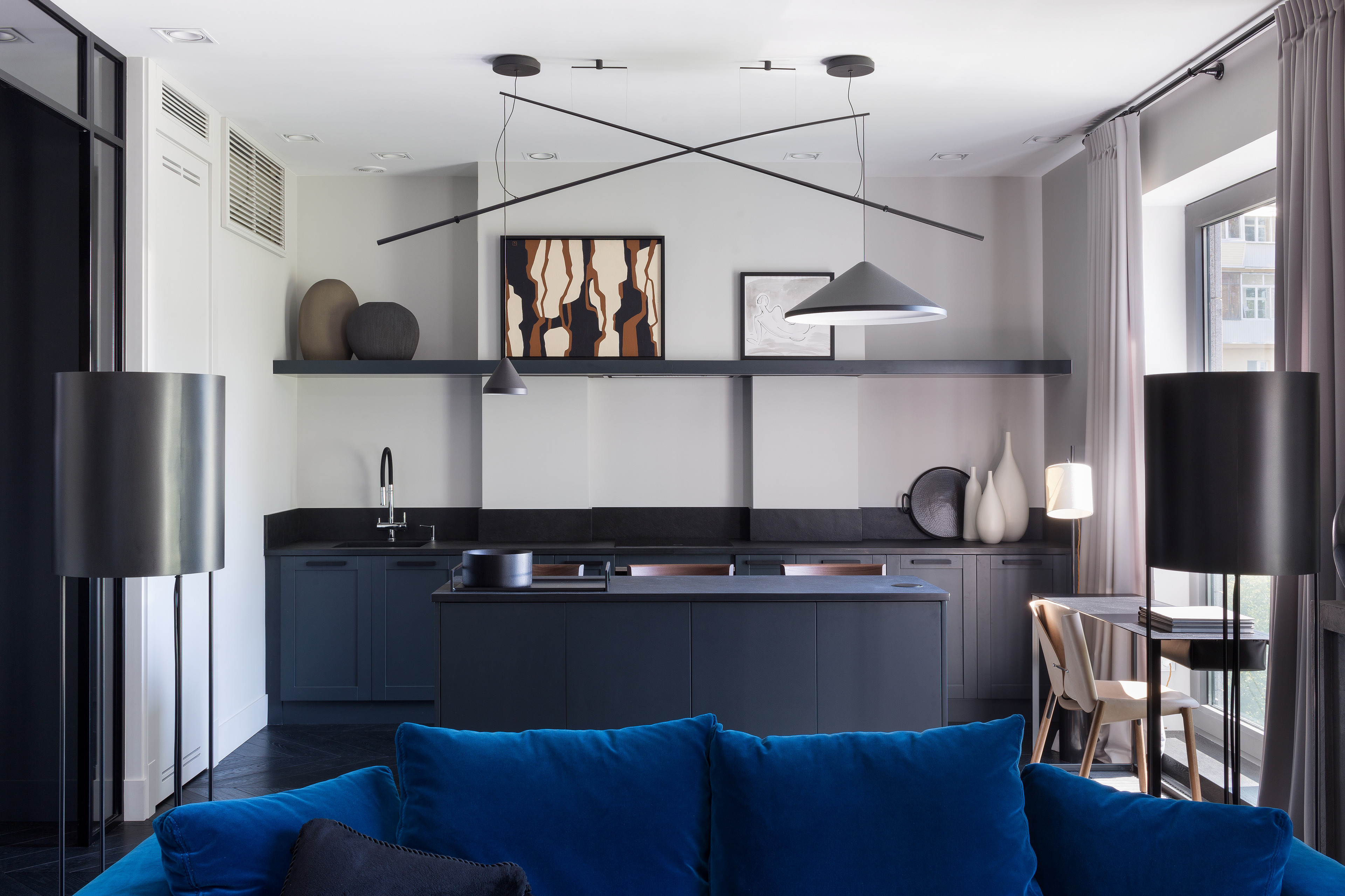 Houzz тур: Апартаменты, наполненные современным искусством