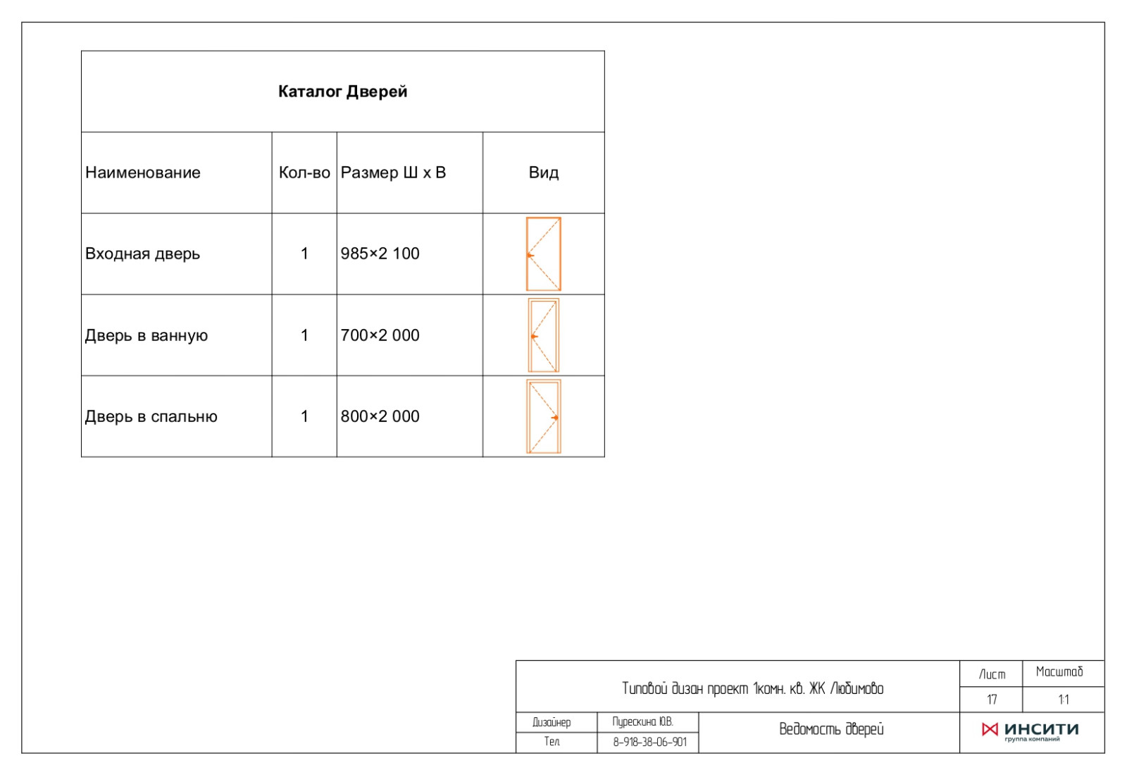 Типовой проект №2 бюджетного ремонта от застройщика.