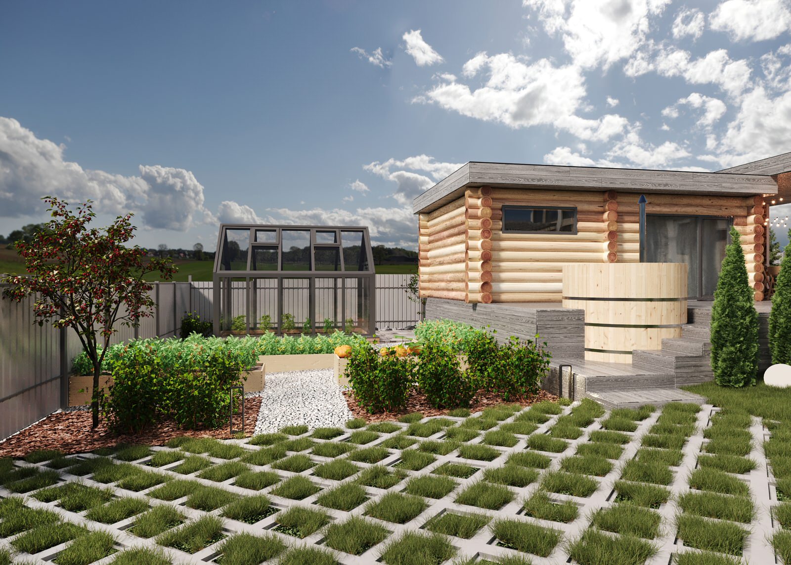 Ландшафтный дизайн участка в п. Южный прииск