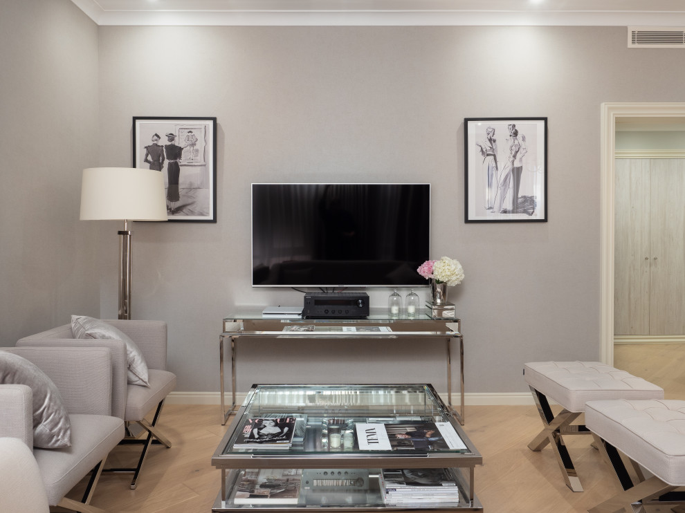 Классический интерьер в светлых тонах ЖК "Камелия"