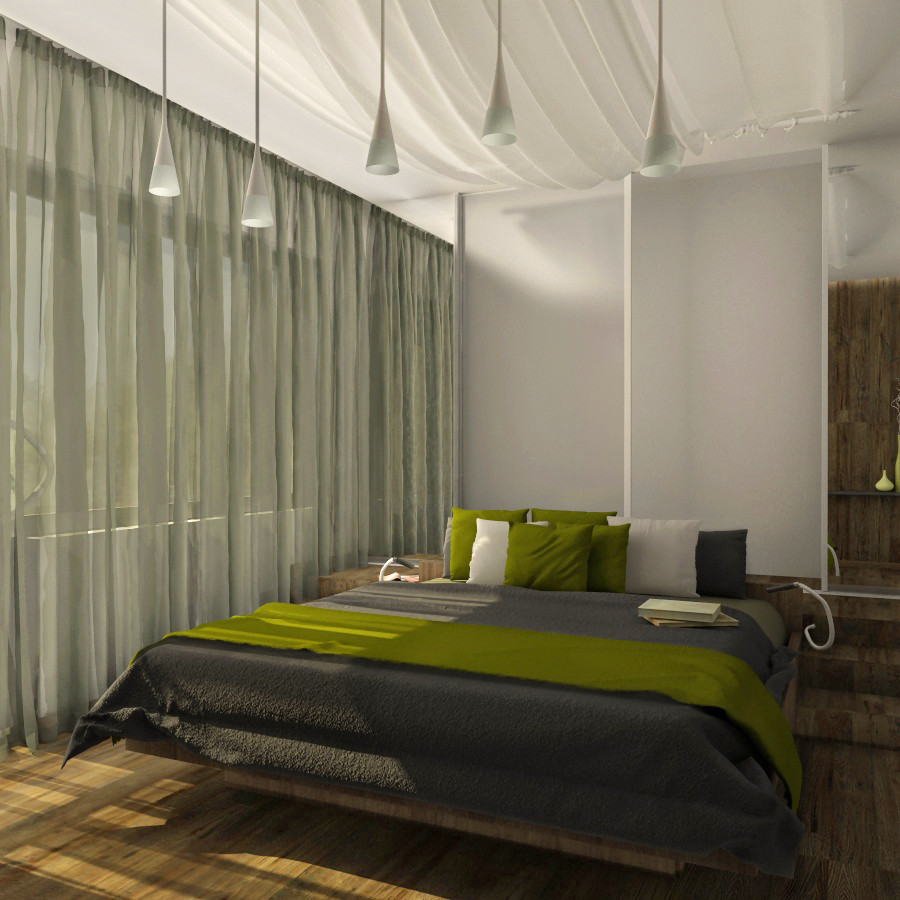 Обложка проекта: Дизайн-проект интерьера спальни и санузла