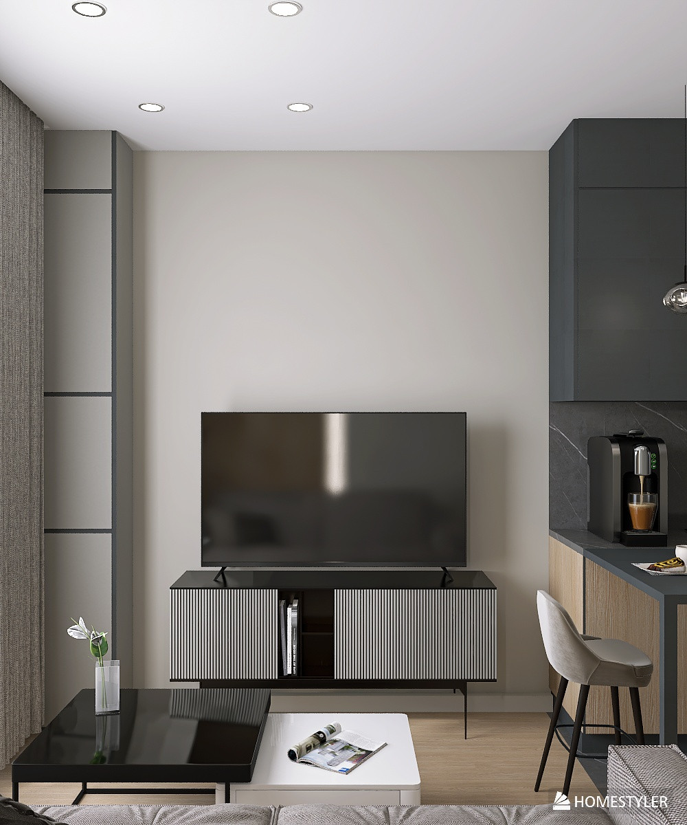 Проект 2-комнатной квартиры для молодого человека