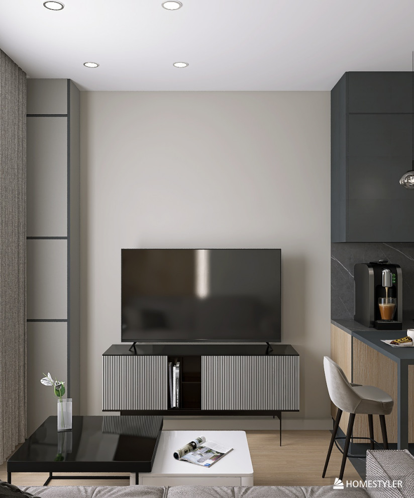 Проект 2-комнатной квартиры для молодого человека