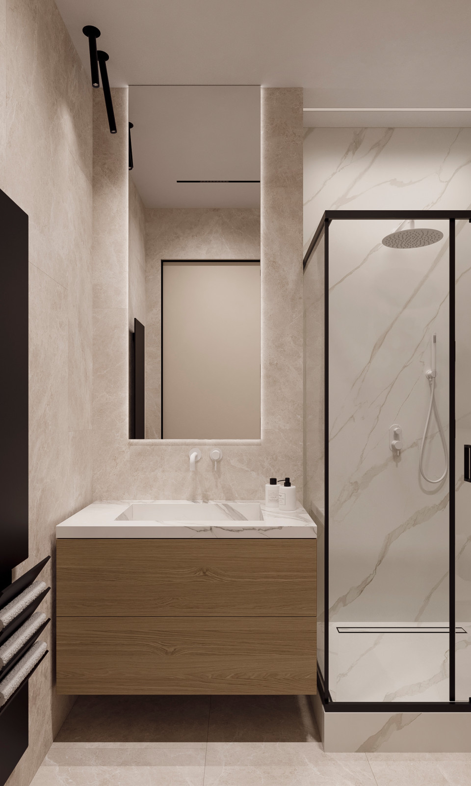 Обложка проекта: Гостевой санузел. Апарт-комплекс Sky View. г. Москва