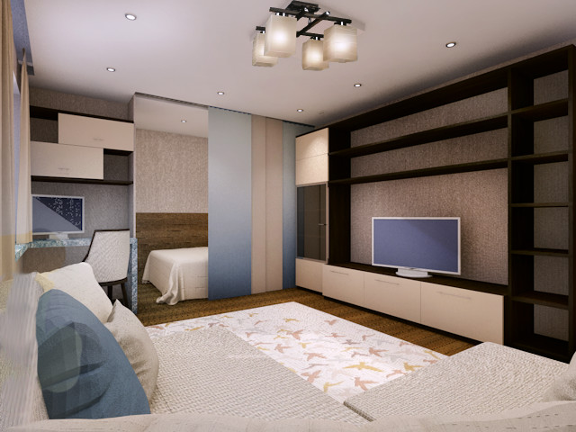 Гостиная - спальня в Великом Новгороде