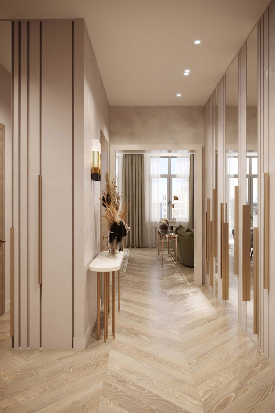 Обложка проекта: Проект квартиры в бежевых тонах