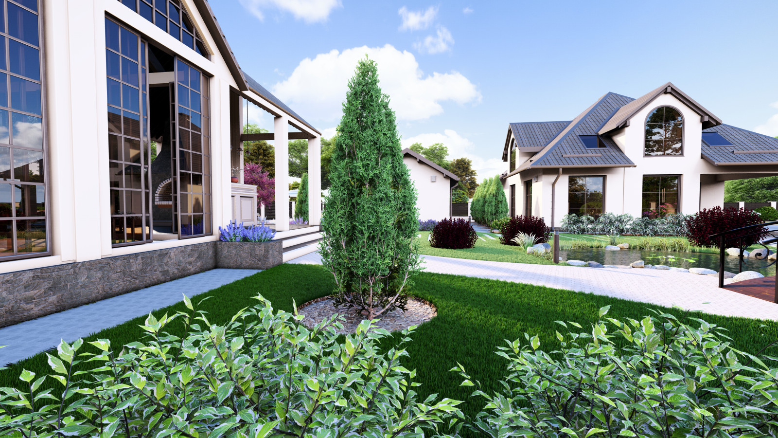 Ландшафтный проект загородного дома