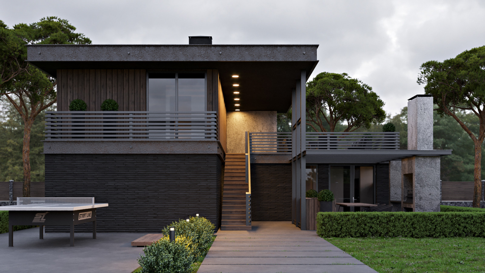 Дача с сауной и террасой