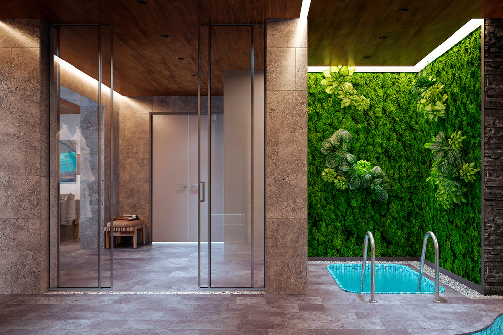 Спа-зона на цокольном этаже загородного дома - 600 кв.м