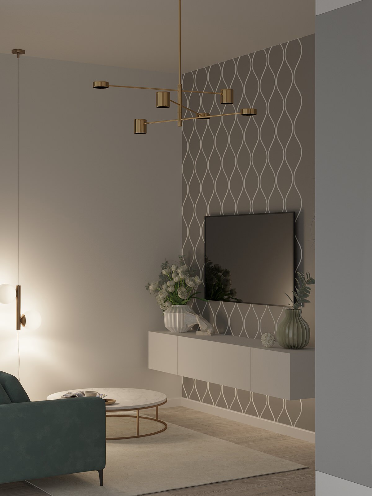 Кухня-гостиная в современном стиле