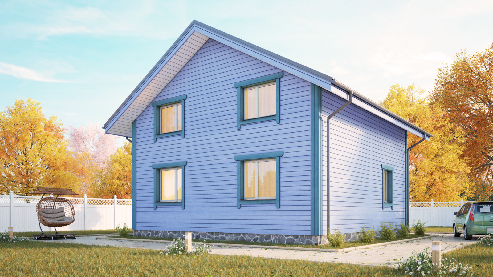 Дом из клеёного бруса постоянного проживания "Комфорт 2"