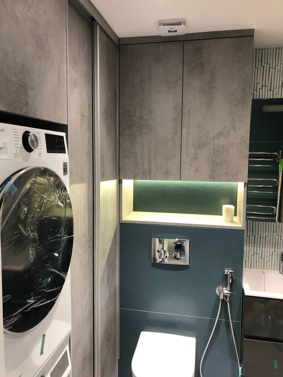 Реализация ванной комнаты с применением керамогранита ITALON