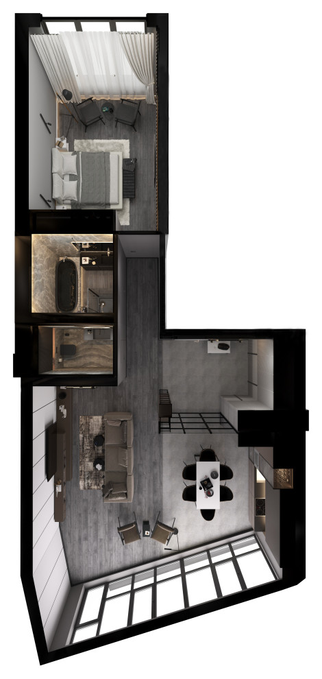 г. Москва, дизайн квартиры для холостяка