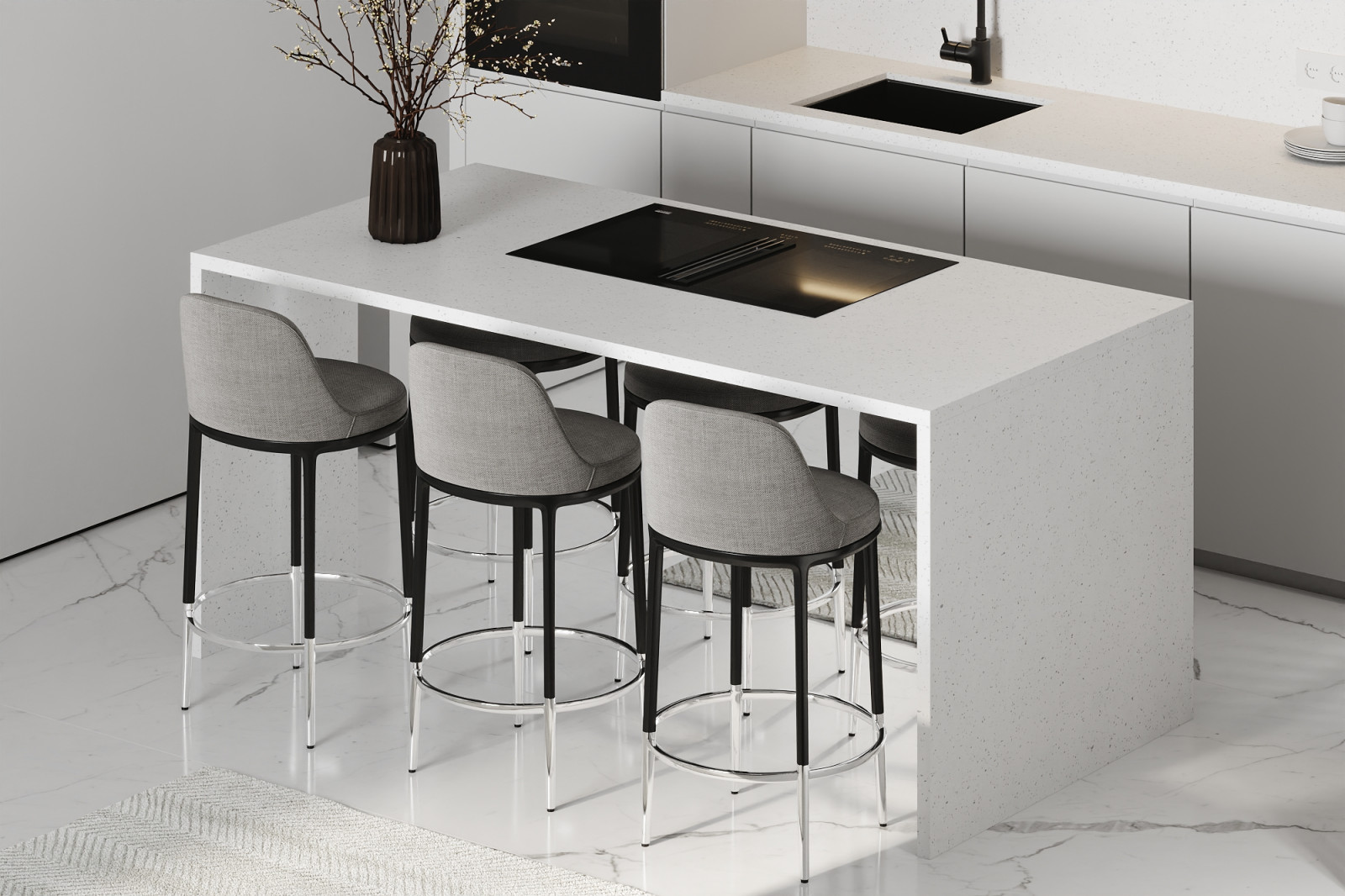 Дизайн интерьера квартиры в современном стиле в ЖК Небо