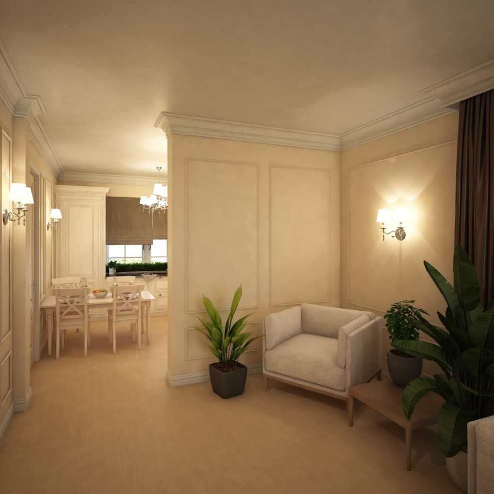 Светлый дом в неоклассическом стиле