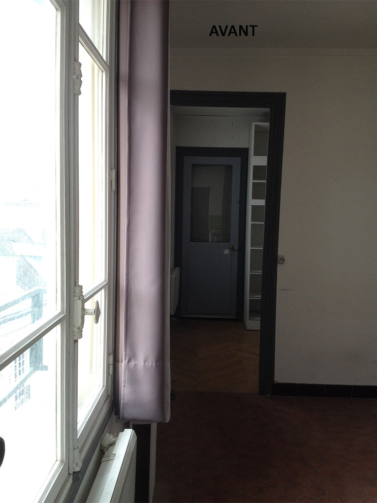 До и после: Маленькая студия в Париже в доме XIX века