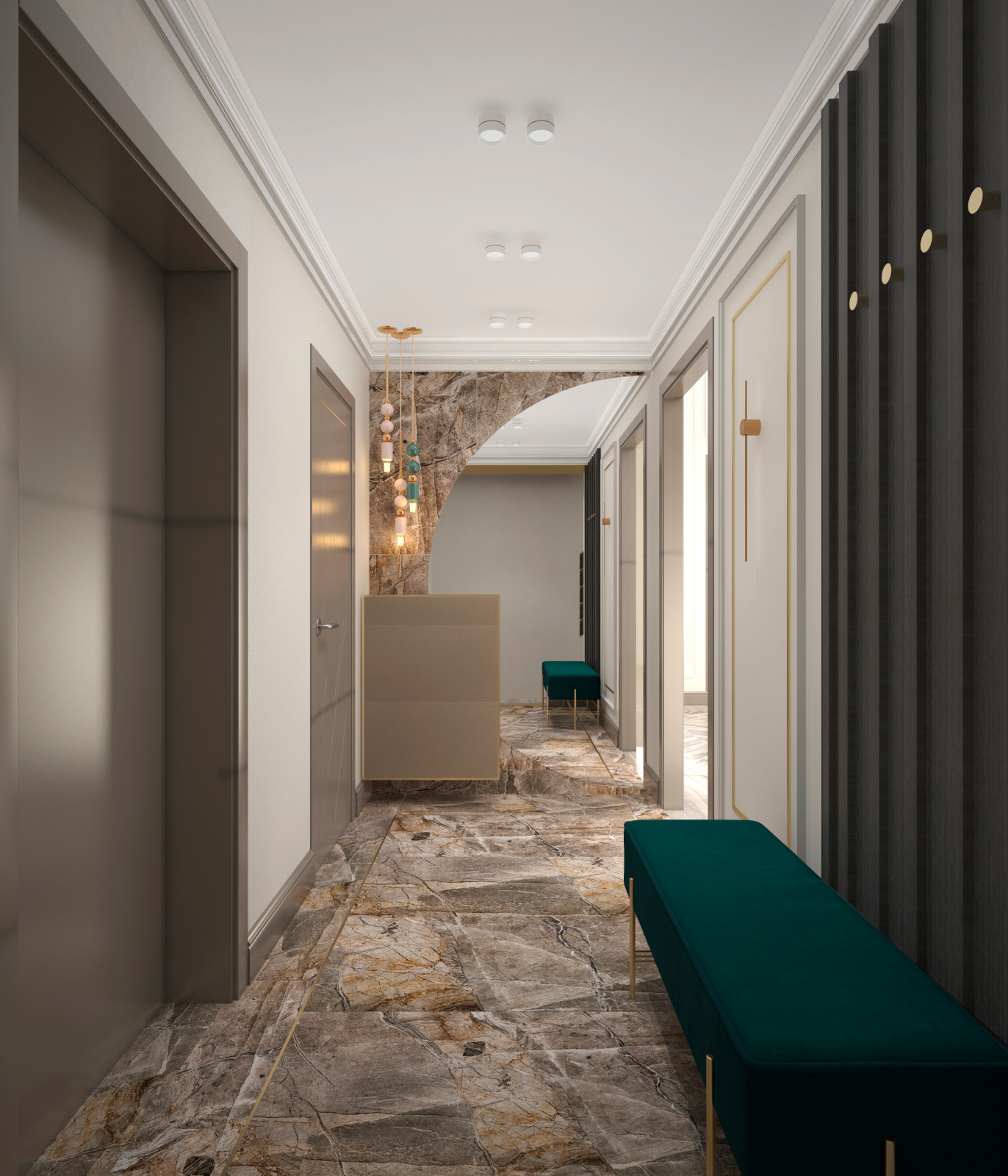 Двухуровневая квартира "Золотые блики"