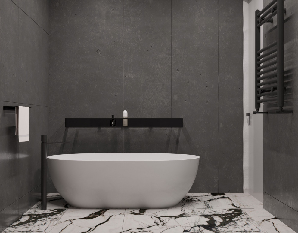 Современный интерьер двухуровневой квартиры 2