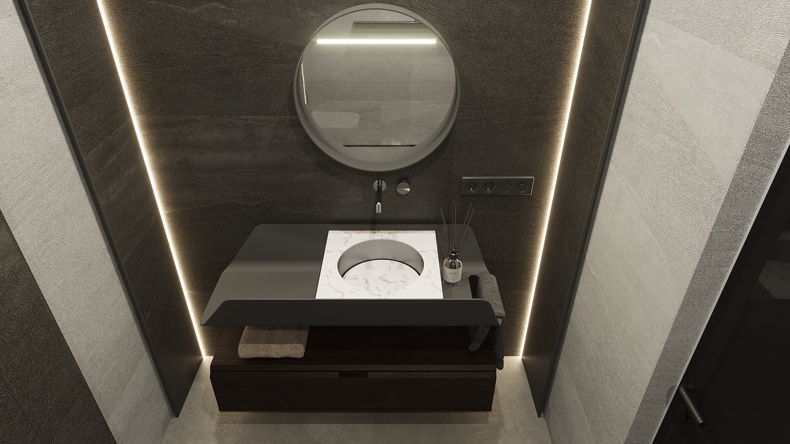 Олива в бетоне