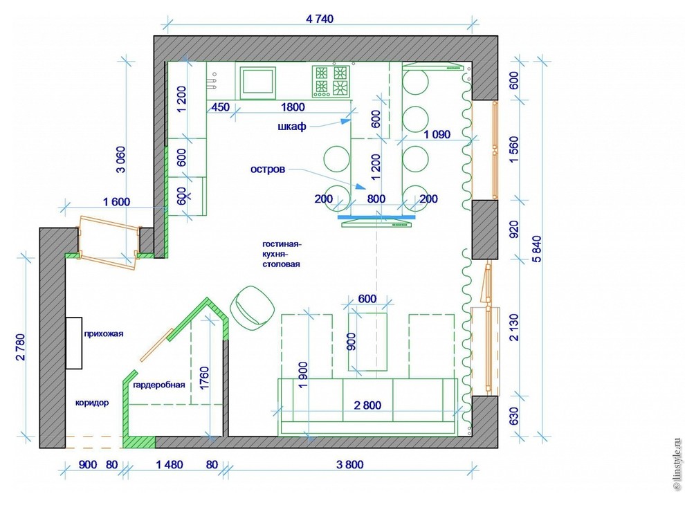 Бодрящий интерьер