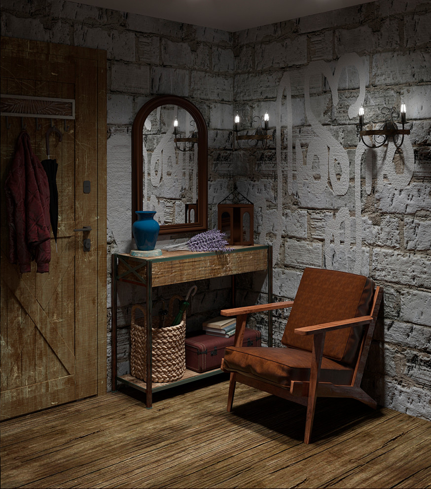 Обложка проекта: Прихожая с элементами лофта