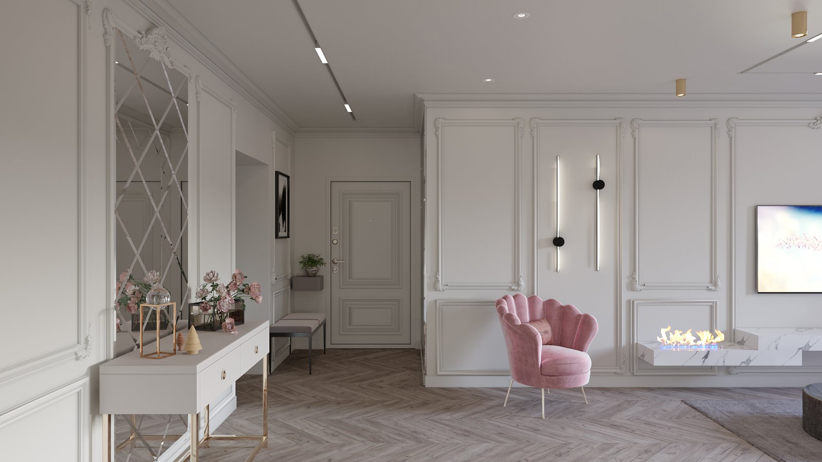 Interior design of a 3-room apartment Zaporozhye