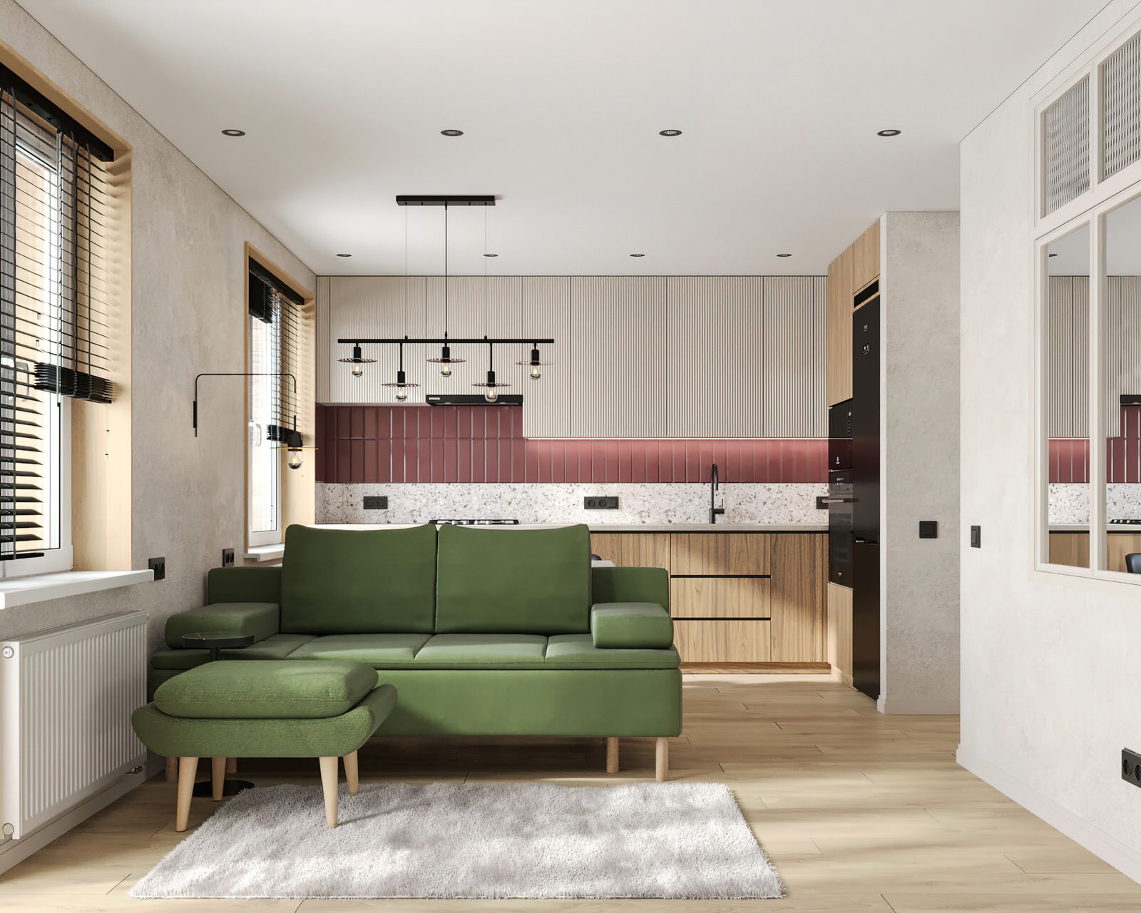 13. Student house. Кухня-гостиная
