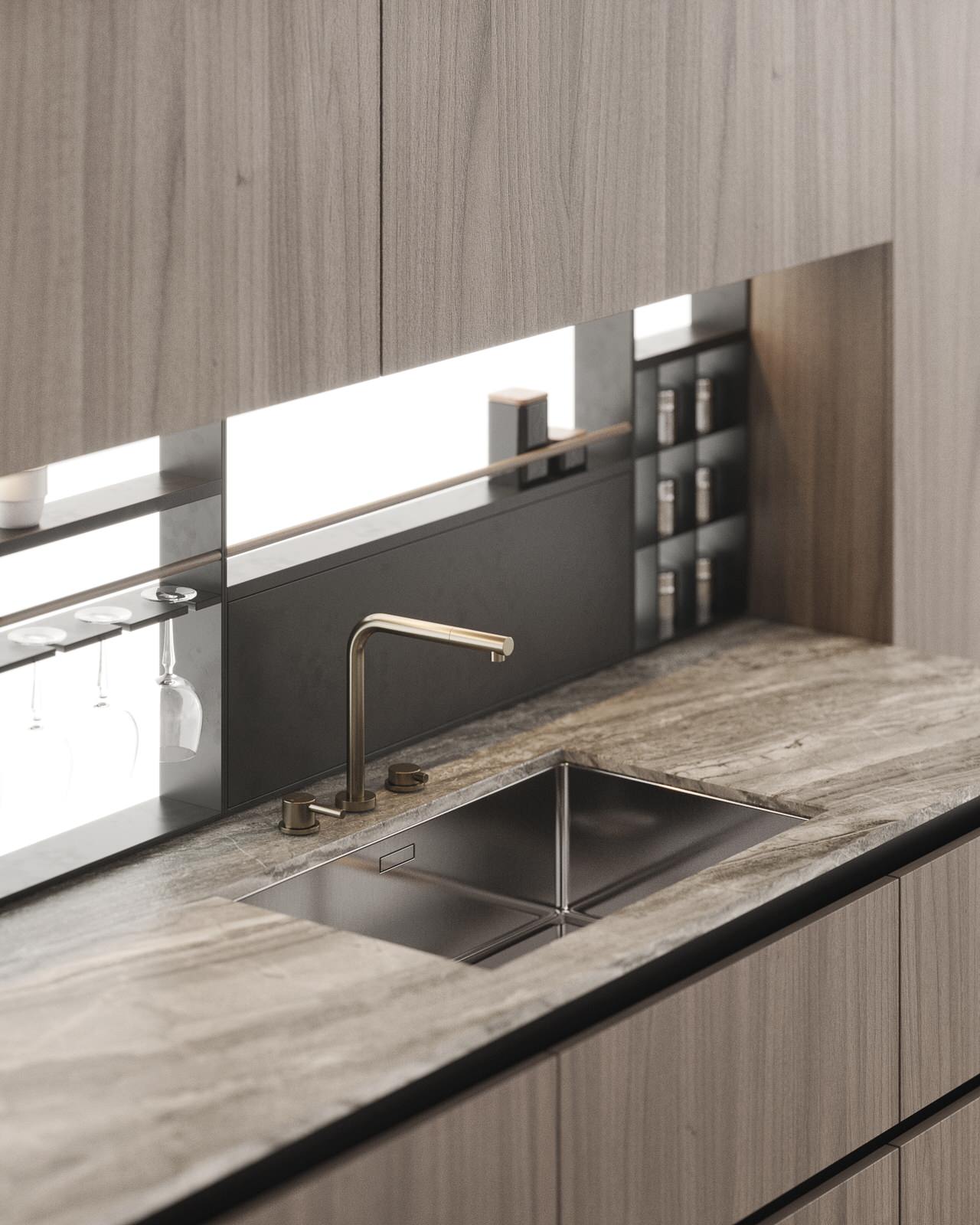 Modern megalopolis apartment