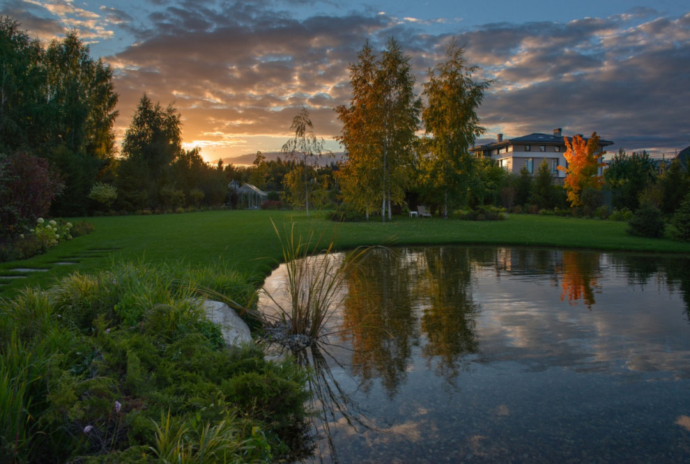 Проект сада с водоемом