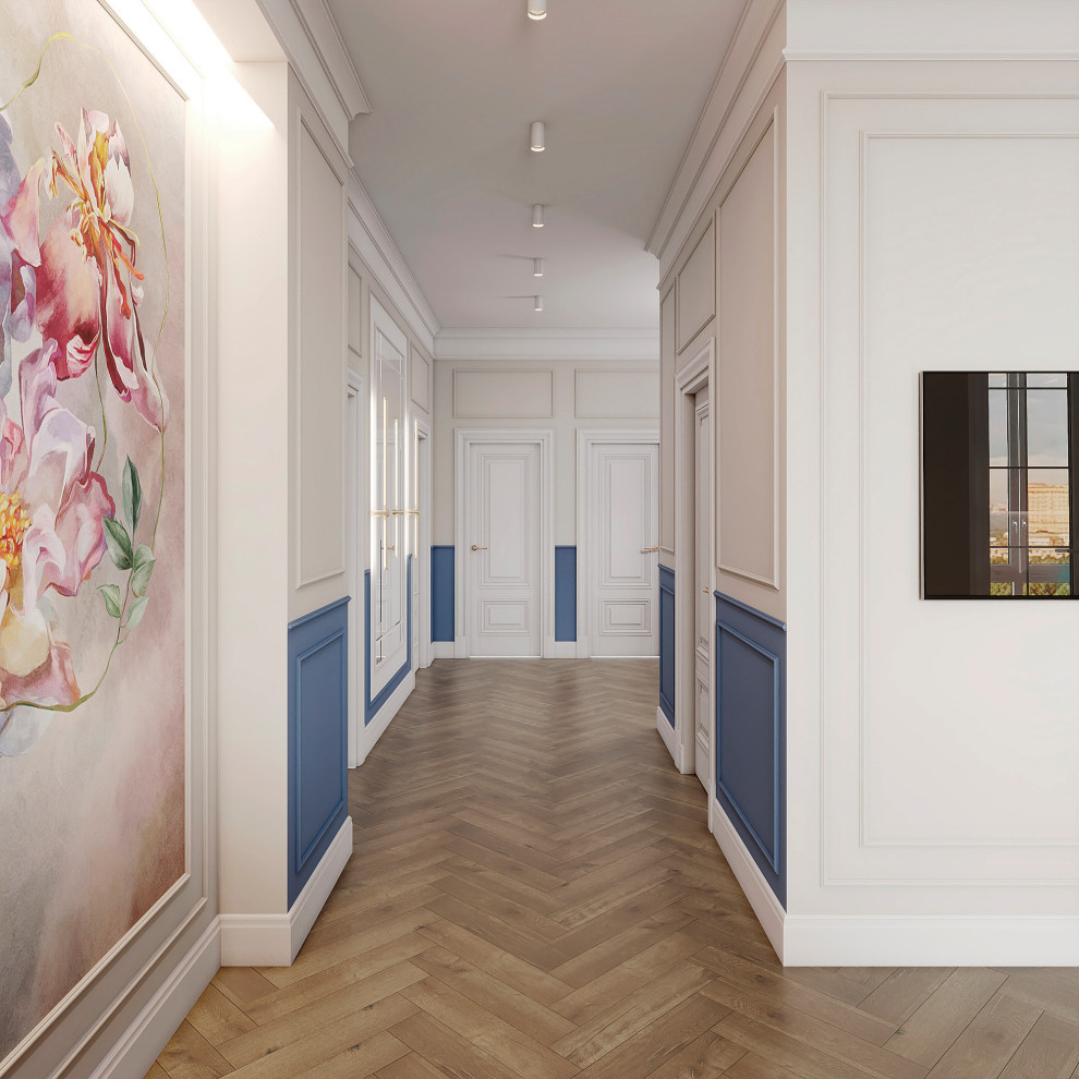 Утонченный проект с использованием разных стилей для семьи с двумя детьми