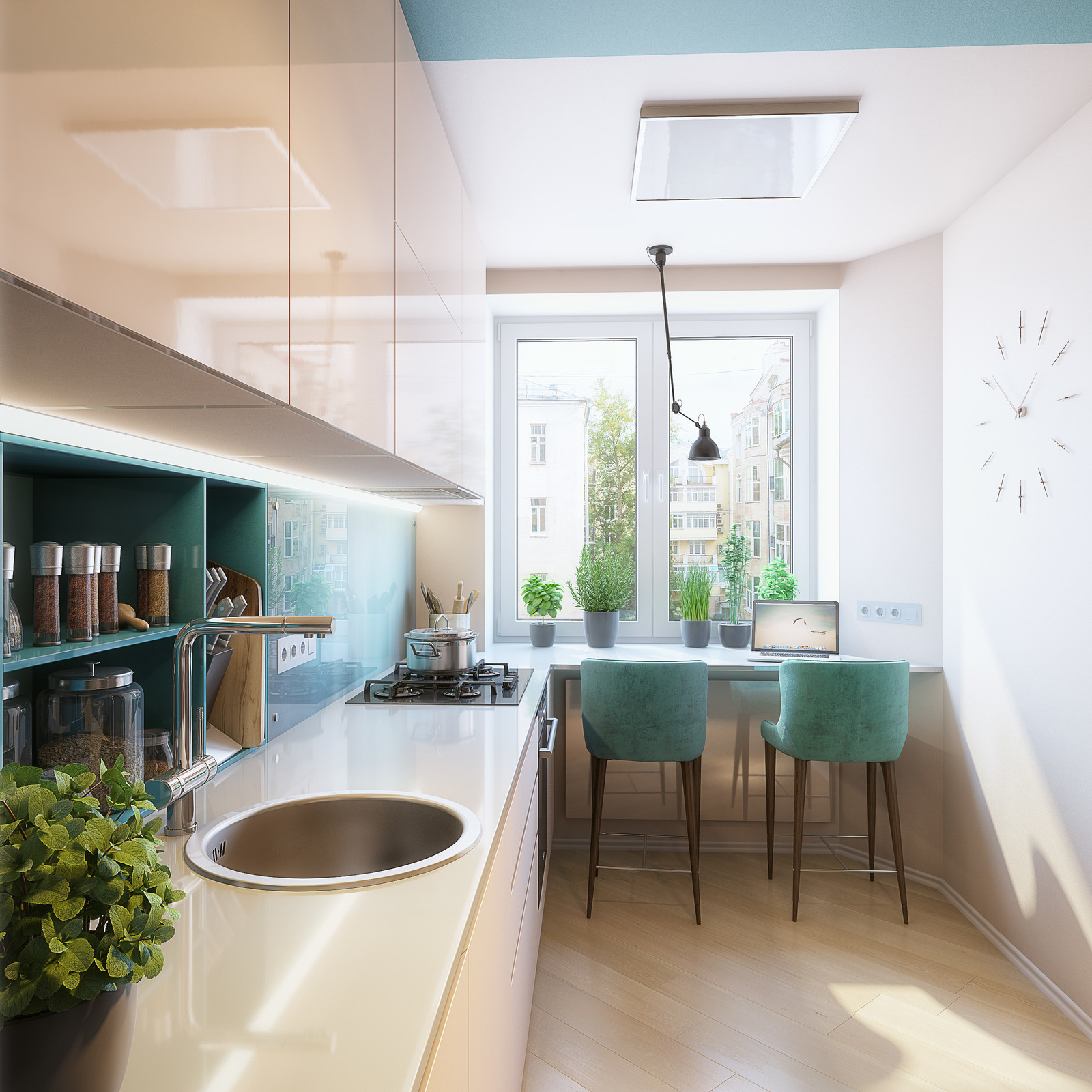 "Сила горных вершин" - небольшая квартира для молодой пары