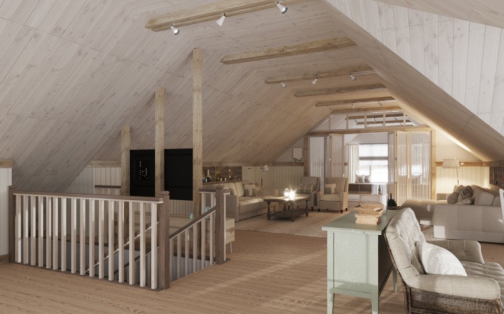 Загородный дом с мансардой