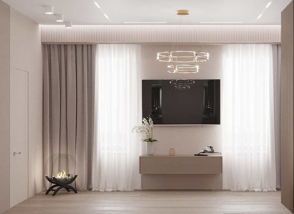 Обложка проекта: Спальня с гардеробом в современном стиле