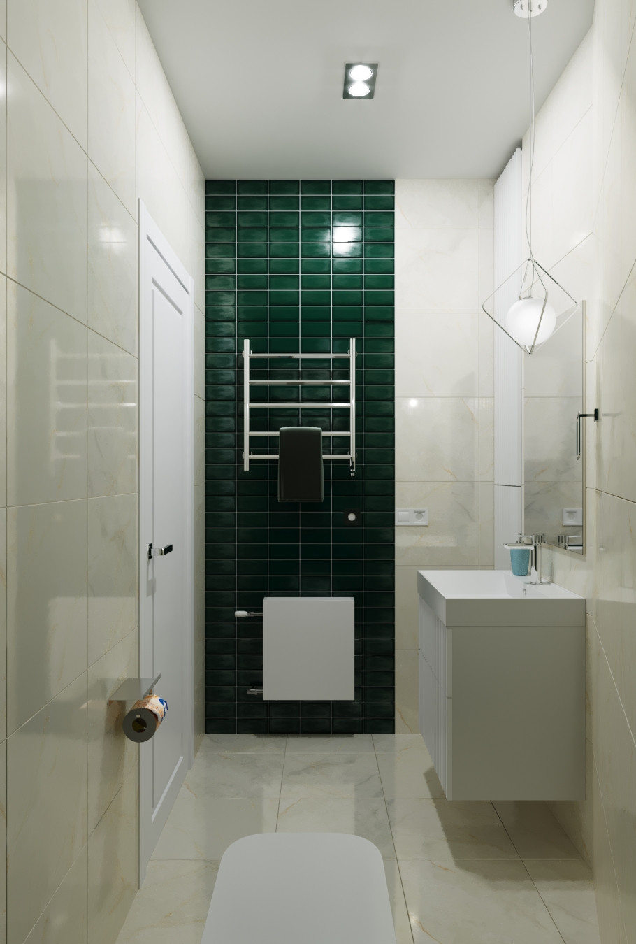 Эко минимализм в трёхкомнатной ЖК Маршал Град