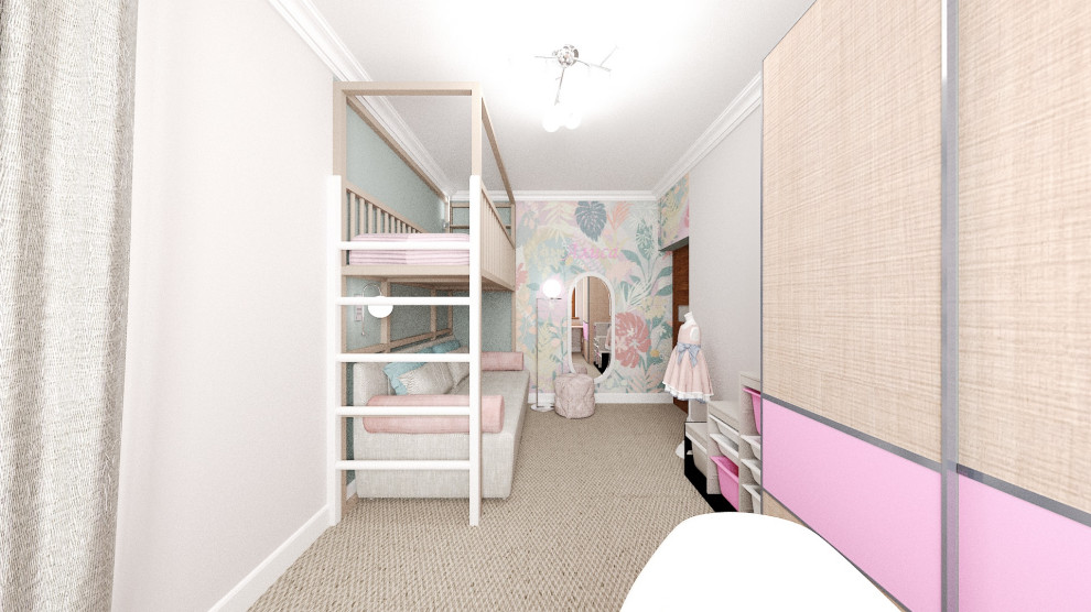 Детская для девочки в гостевой комнате