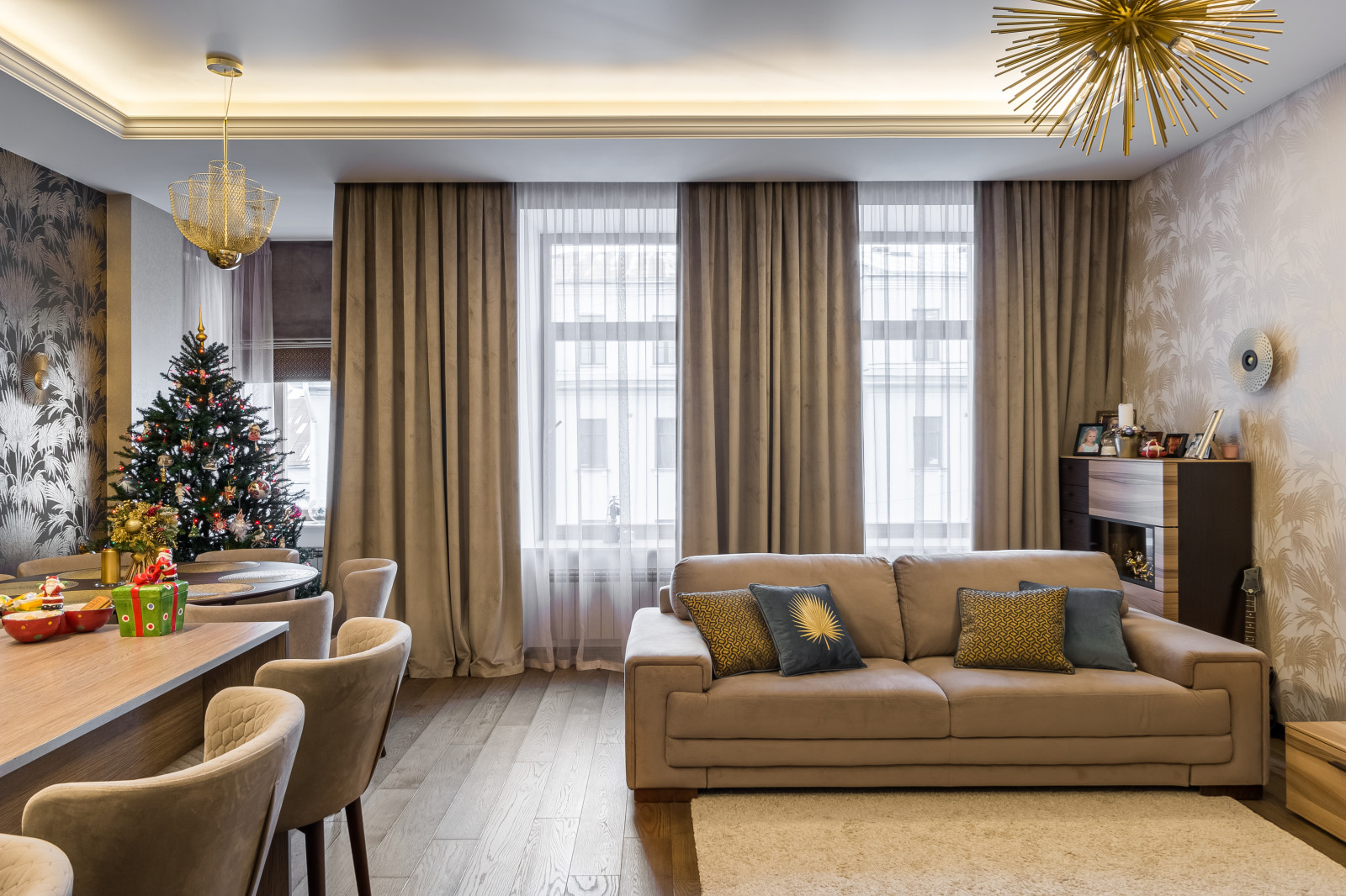 Текстильное оформления квартиры большой семьи