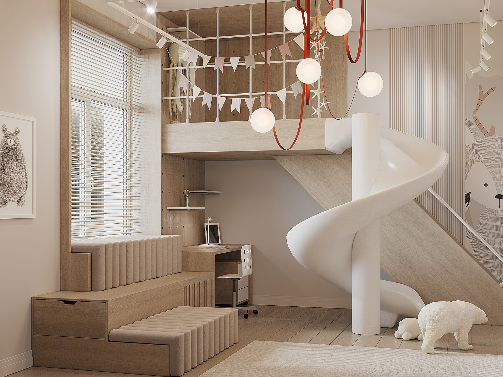 Дизайн интерьера детской комнаты