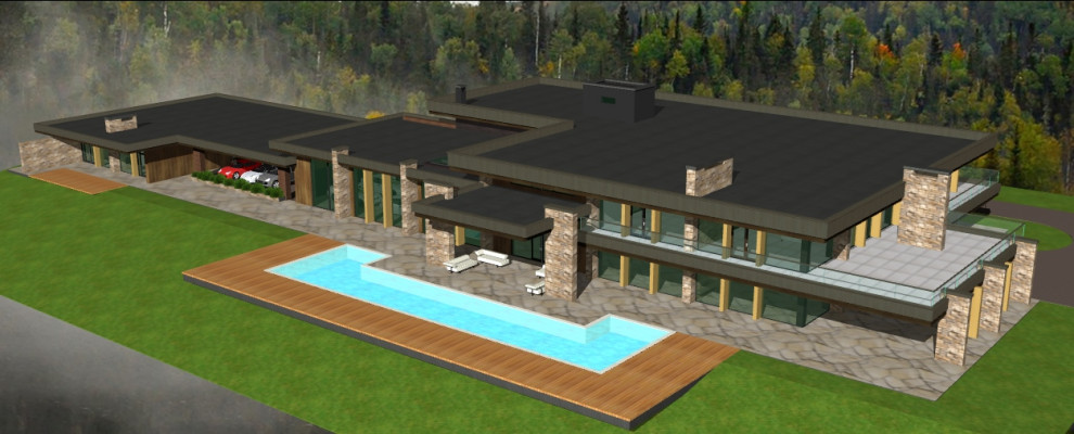 Обложка проекта: Современный дом с плоской кровлей