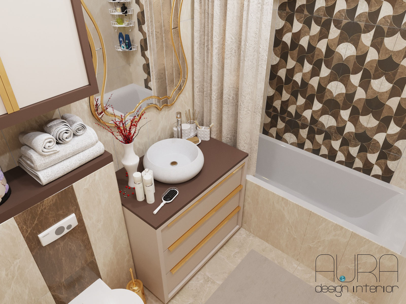 Дизайн квартиры, ванна