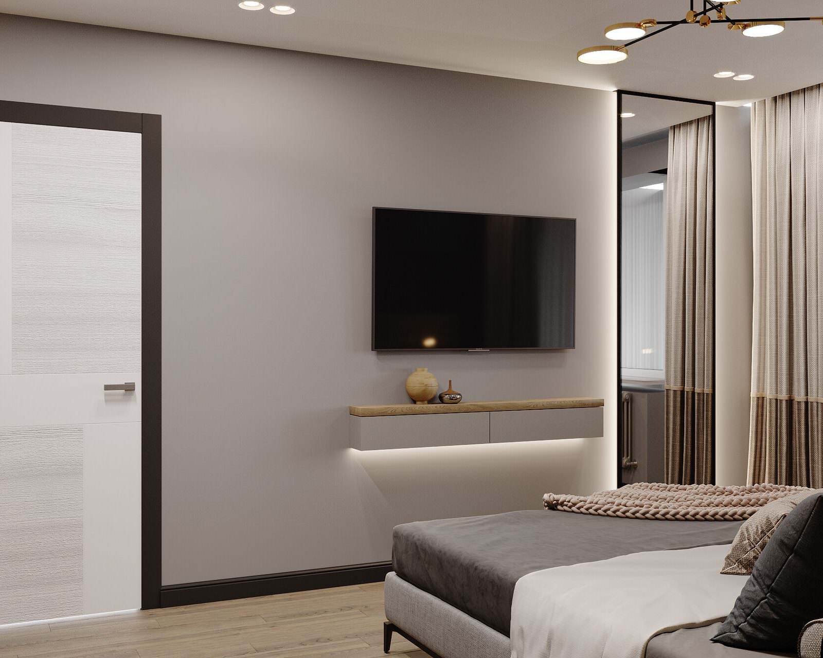 Стильное пространство для холостяка и его любимца