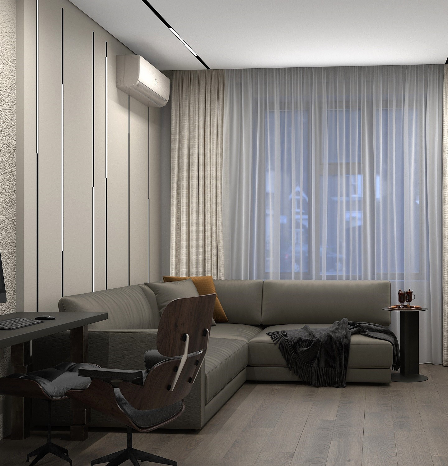 Квартира для современной семейной пары. Гостевая комната