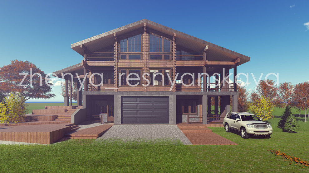 Обложка проекта: Проект охотничьего дома в Подмосковье