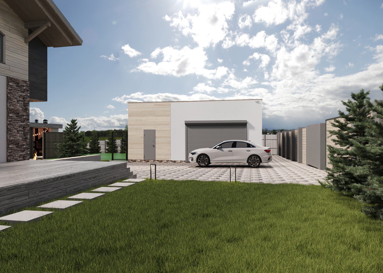 Ландшафтный дизайн участка в п. Южный прииск