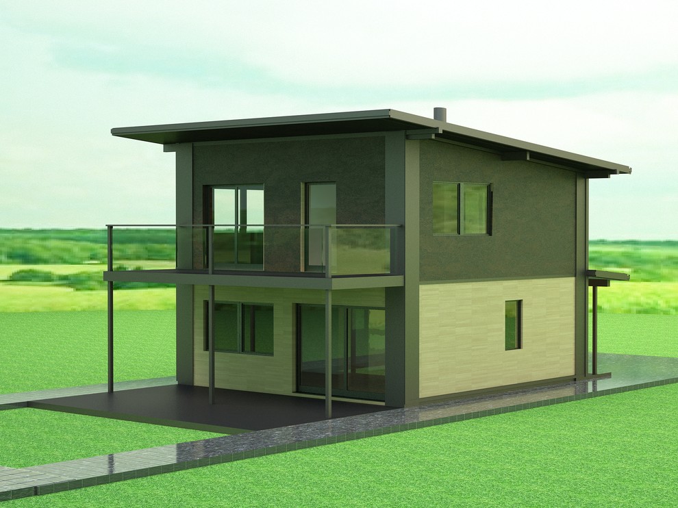 Дом "Куб" в стиле минимализм.