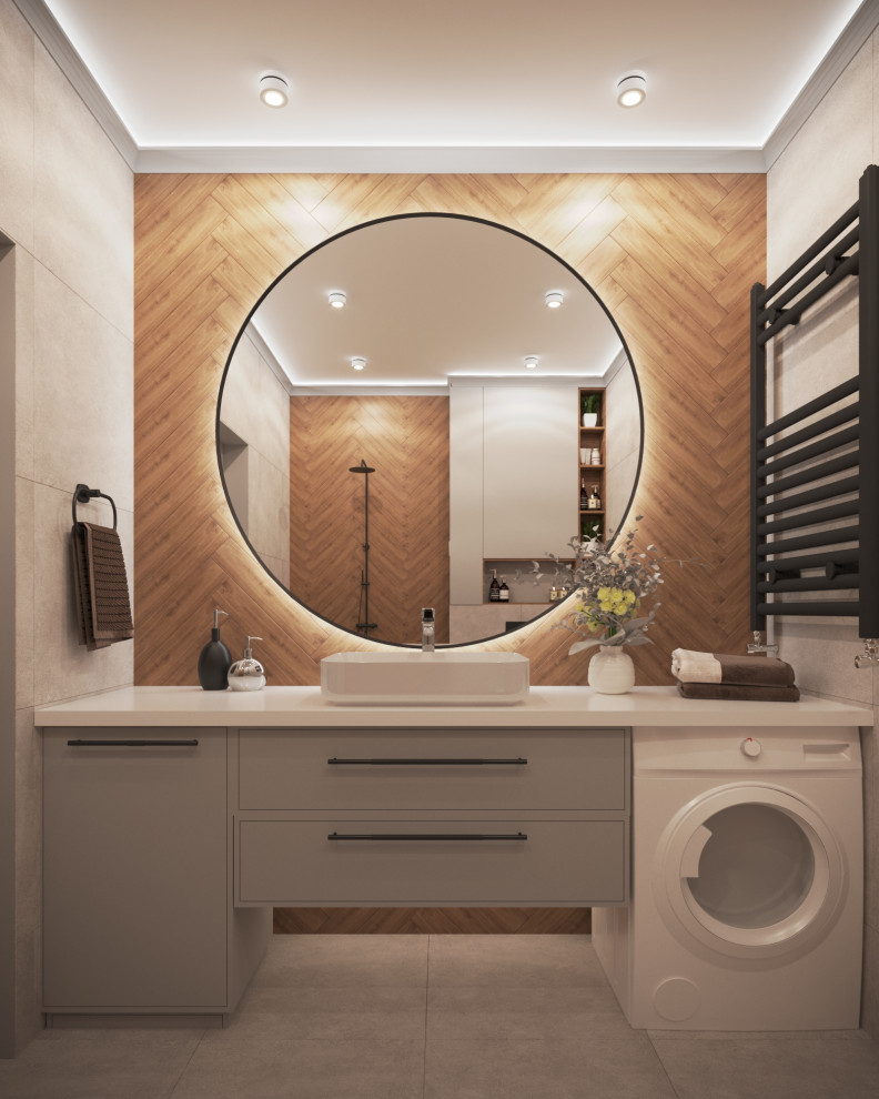 Дом 180 кв.м. Современный стиль_ Ванная