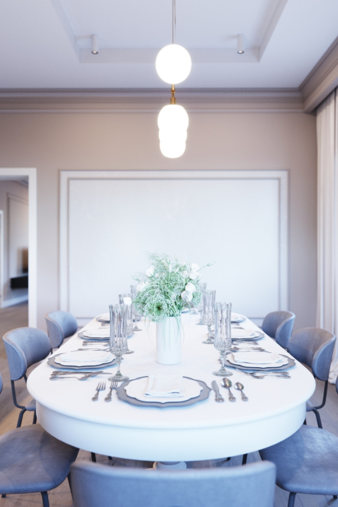 Коттедж с камином, современная классика