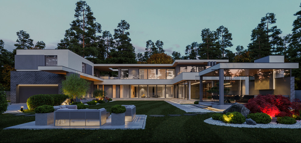 Обложка проекта: Дом в поселке Подмосковные просторы