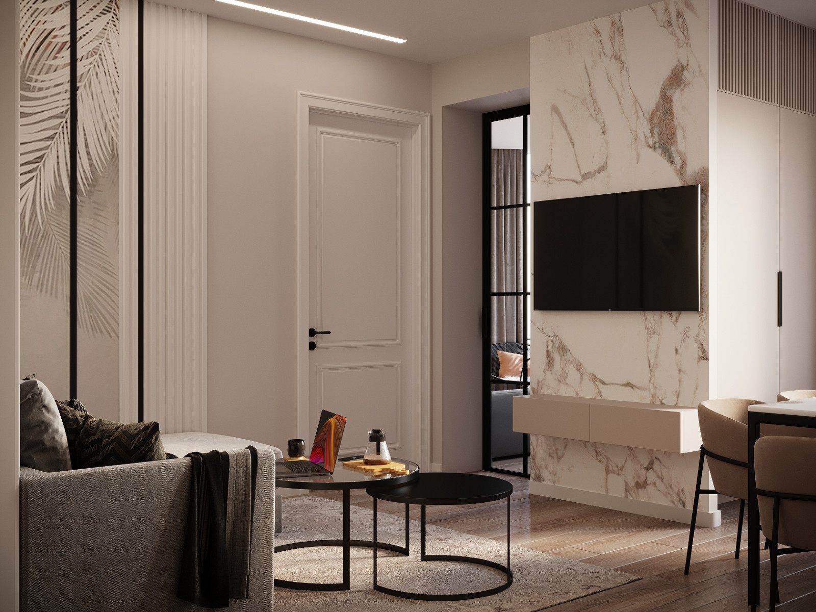 Интерьер трехкомнатной квартиры в стиле Неоклассика